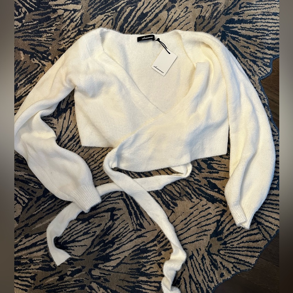 NWT Olivaceous wrap sweater